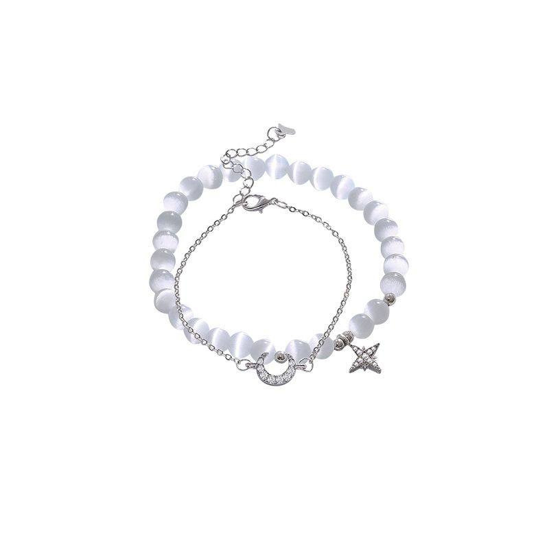 Gelang Tangan Wanita Titanium Mutiara Putih