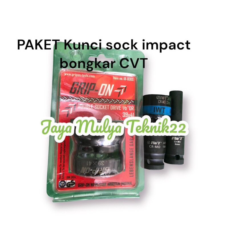 PAKET Kunci Bongkar CVT / Kunci Socket Impact CR-MO / Alat bengkel Berkualitas