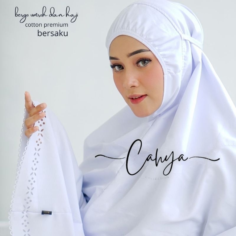 Bergo umroh dan haji/Bergo lasercut/Bergo umroh lasercut/krudung instan