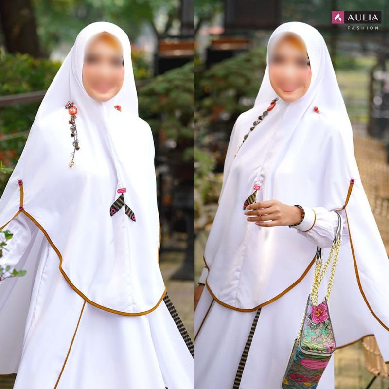 Aulia Fashion set Gamis Shofia White