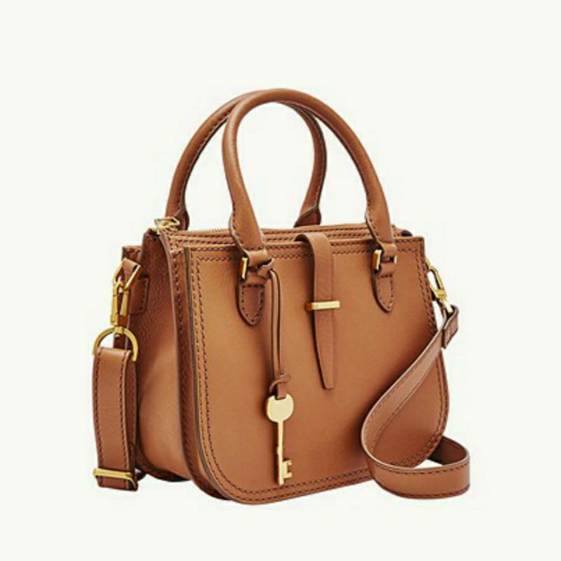 FOSSIL ryder mini satchel tan crossbody bag