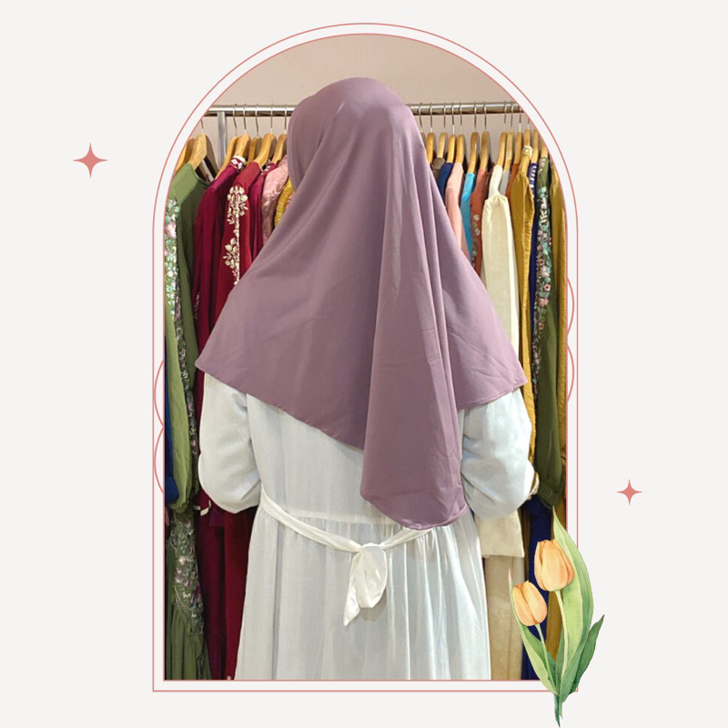 Bergo Hamidah Jersey premium M // Hijab instan menutupi dada // bergo sekolah