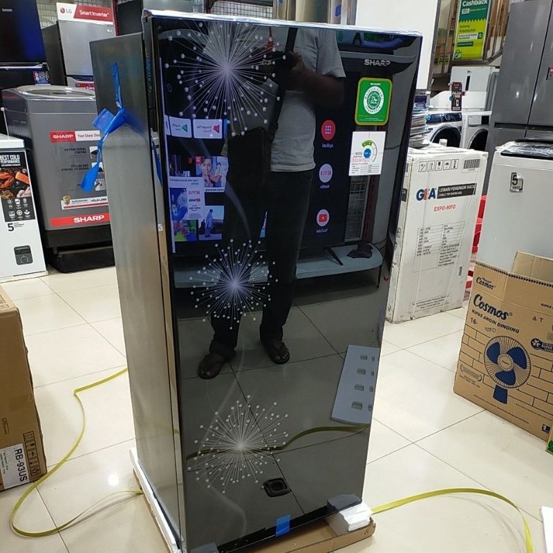 KULKAS SHARP DOUBLE FREEZER SJX 197 WDW GARANSI RESMI SJX197 WDW SJX 197WDW SJX197WDW