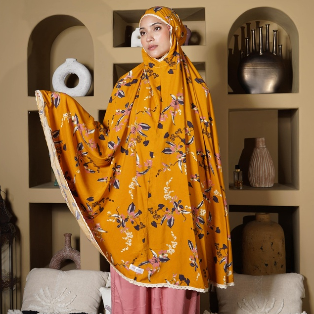 Mukena katun rayon motif by Vanesha Wear