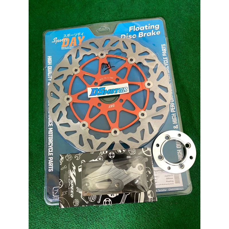 disc piringan cakram DAY 300mm 300 mm PNP suzuki set adaptor plendes breket kaliper floating satria 