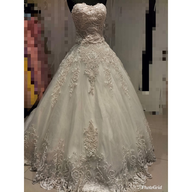 Wedding Dress Kualitas Premium Kelas Bridal Jakarta Gaun Pengantin Ball Gown Full Brokat Dan Payet K