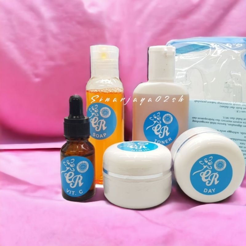 PAKET CREAM CR BIRU TAS 5IN1 WHITENING CREM ORIGINAL