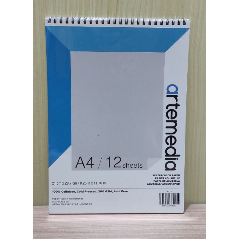 

watercolour book a4 artemedia 200gsm