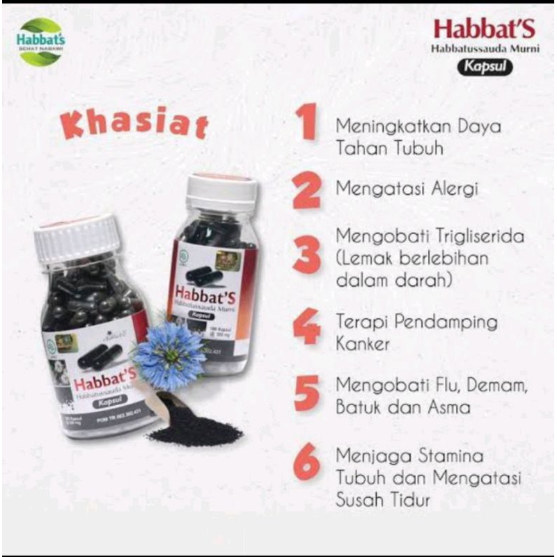 

Kapsul Serbuk Habbatussauda Habbats Isi 200