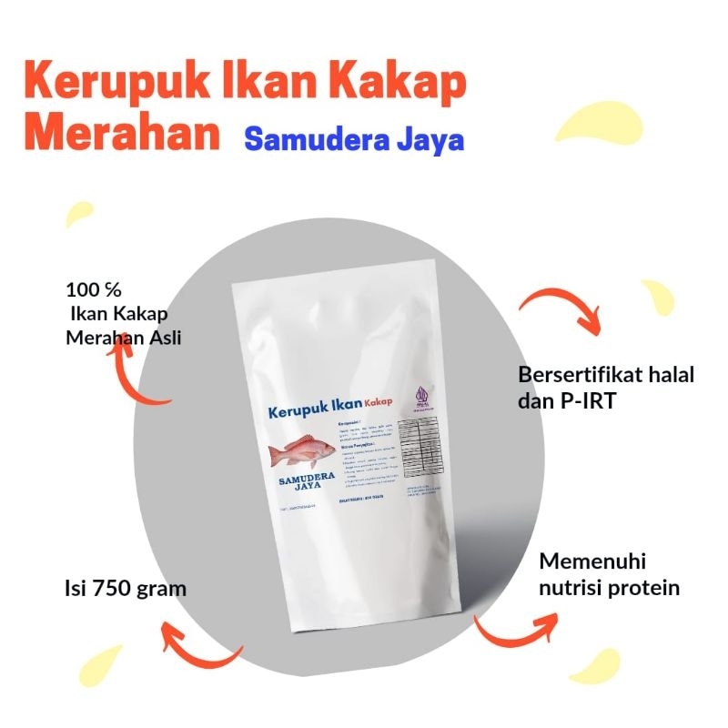 

Kerupuk Ikan Kakap Merah Kerupuk Mentah ( KAKAP - MENTAH 750 gr )