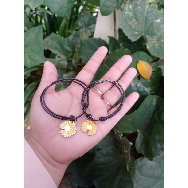 2pcs GELANG TAli PERSAHABATAN DAISY MATAHARI