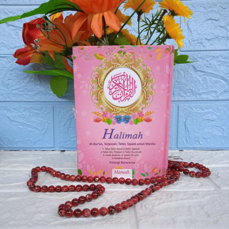 Al Qur'an Halimah+Tasbih,Al Qur'an Wanita, Al Qur'an Terjemah,Al Qur'an mini pink