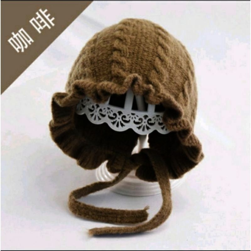 Datzy Topi  Bonet Bayi 0-3 tahun - Topi Rajut Salur Bayi