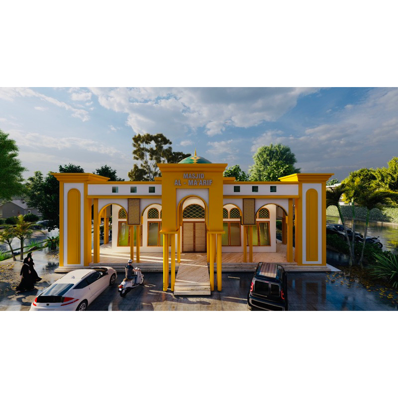 3D Render Arsitektur Animasi Eksterior Interior