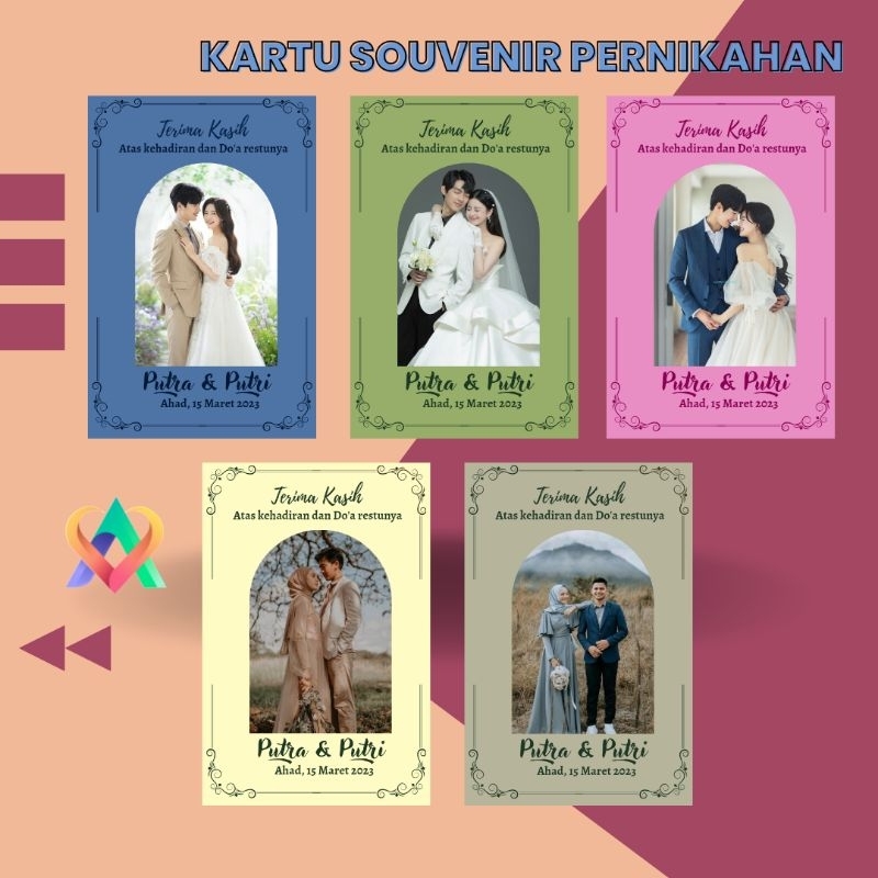 ATHNA - KARTU SOUVENIR/KARTU UCAPAN TERIMAKASIH/PEMGAMBILAN SOUVENIR UKURAN 6X8