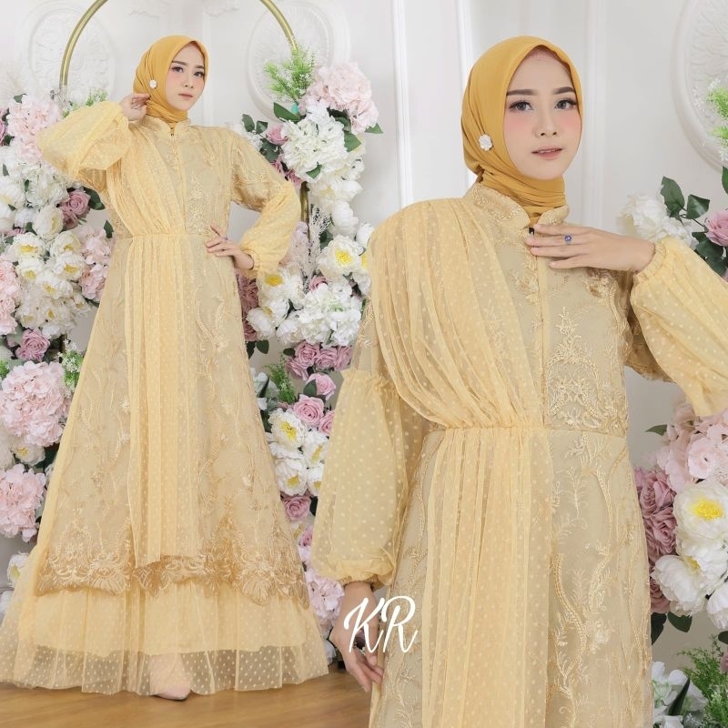 MAXY KAMILLA, BRUKAT SPANDEX, GAMIS HIJAB MUSLIM, MAXY DRESS