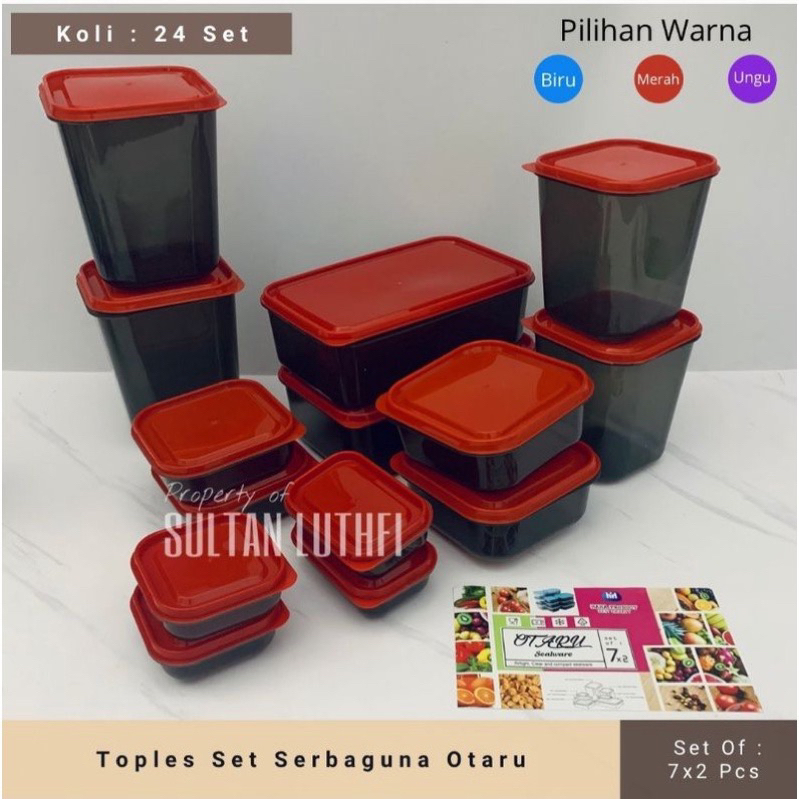 Toples calista set otaru isi 14, Toples set Calista 14pcs warna RANDOM