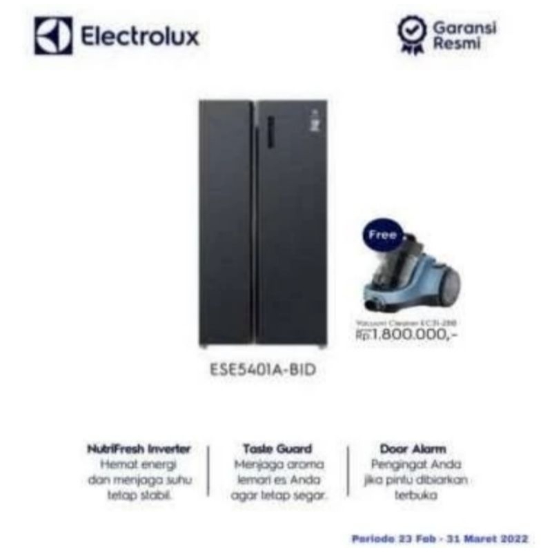 KULKAS ELECTROLUX SIDE BY SIDE ESE5401A-BID