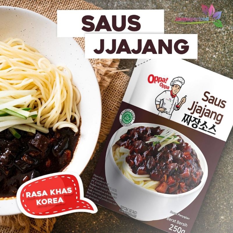 OPPA Saus Jjajang 500 g Halal |  Saus Jajangmyeon |  Pasta Kedelai Hitam