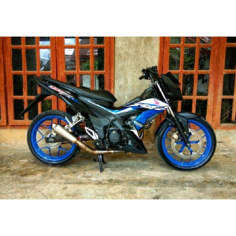 striping sticker Sonic 150 RS hitam biru