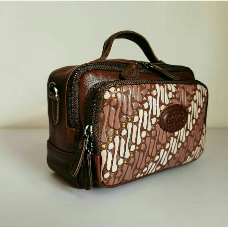 READY SYDNEY PREMIUM COKLAT FLOATER NEW BY BERLIANO LEATHER