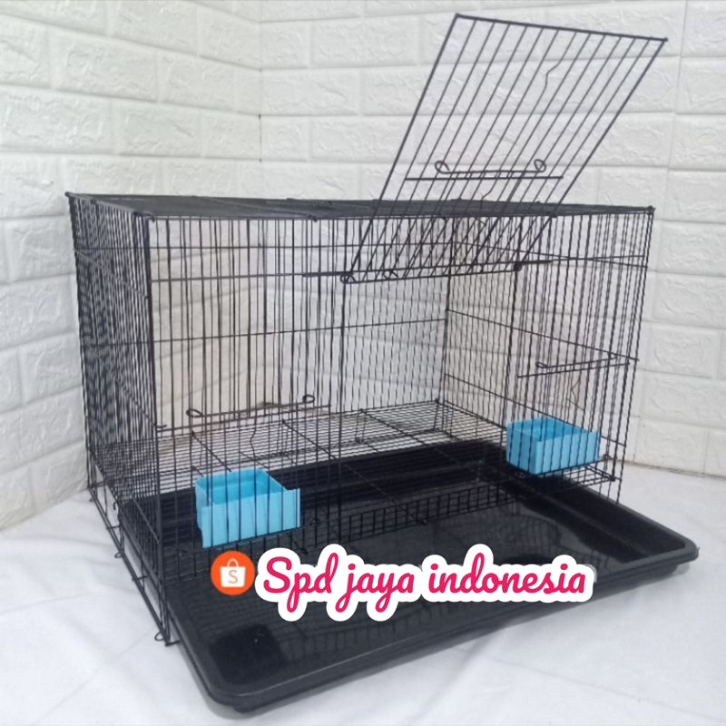 KANDANG KUCING KELINCI BURUNG BESI LIPAT MURAH SIZE L 60X40X40 CM