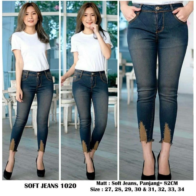 Wizy Celana Jeans 7/8 Celana Jeans Korea Celana Kekinian Up to No 29