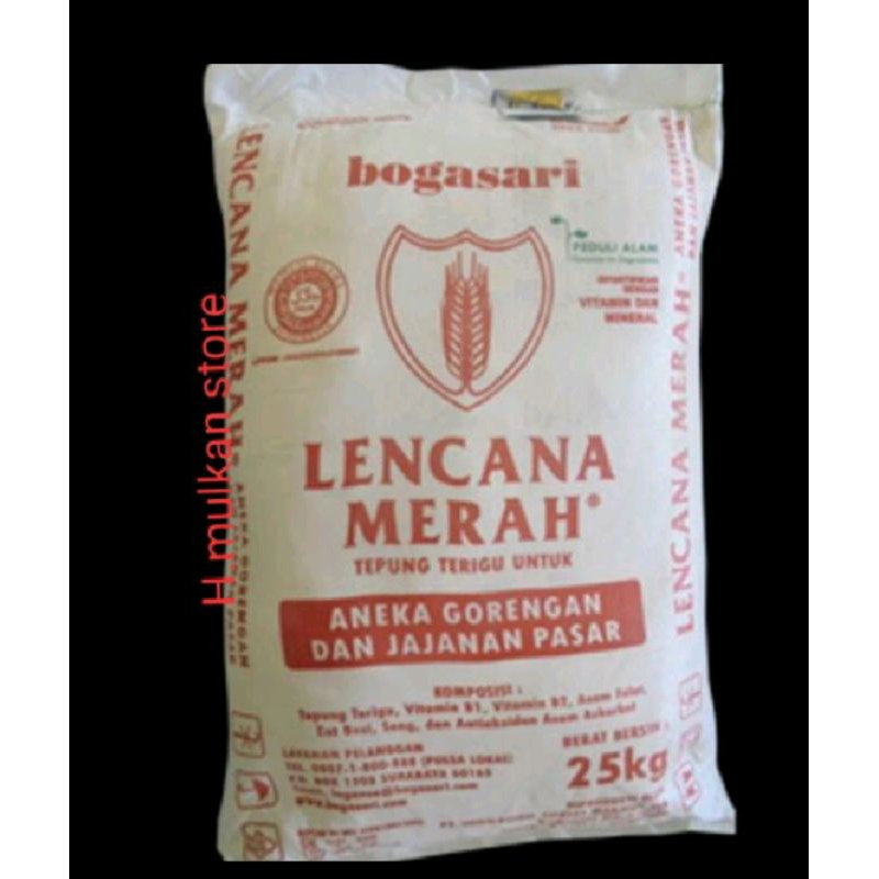 

tepung terigu Lencana merah 1kg original kiloan bogasari