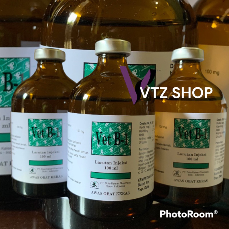 Vet B1 Injeksi Vitamin B1 Hewan Duta Kaisar Wonderindo