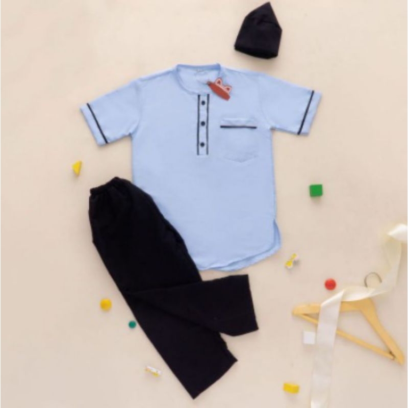 Setelan Baju Koko Muslim Anak  1-9 Tahun Set Pakaian Baju Anak Laki-laki Termura