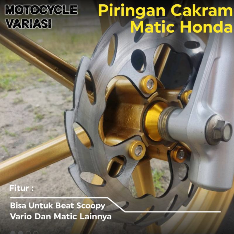 Piringan Cakram Depan TDX Beat Scoopy Vario Motor Lubang Baut 4