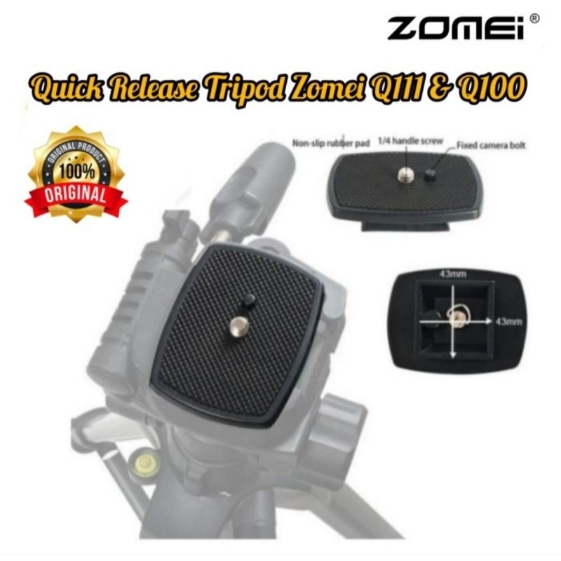 Quick Release Plate Tripod Zomei Q111 Q100