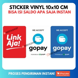 Sticker/Stiker E Wallet TOP UP OVO/DANA/GOPAY - hanya stiker