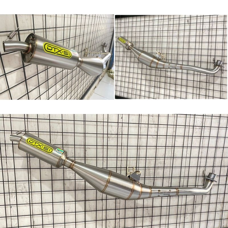 Knalpot Yamaha Fiz R full stainlies Model Standart Racing original Dtx-51 Ultimate muffler