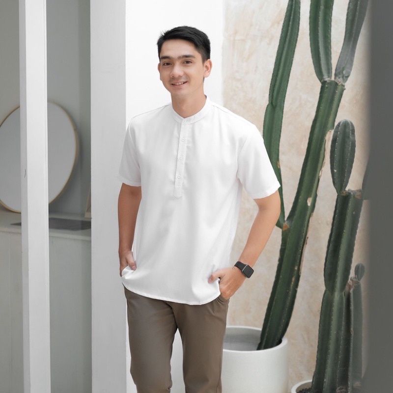 Baju Koko Pria Baju Koko Lengan Pendek Baju Muslim pria Atasan Muslim pria Baju Koko