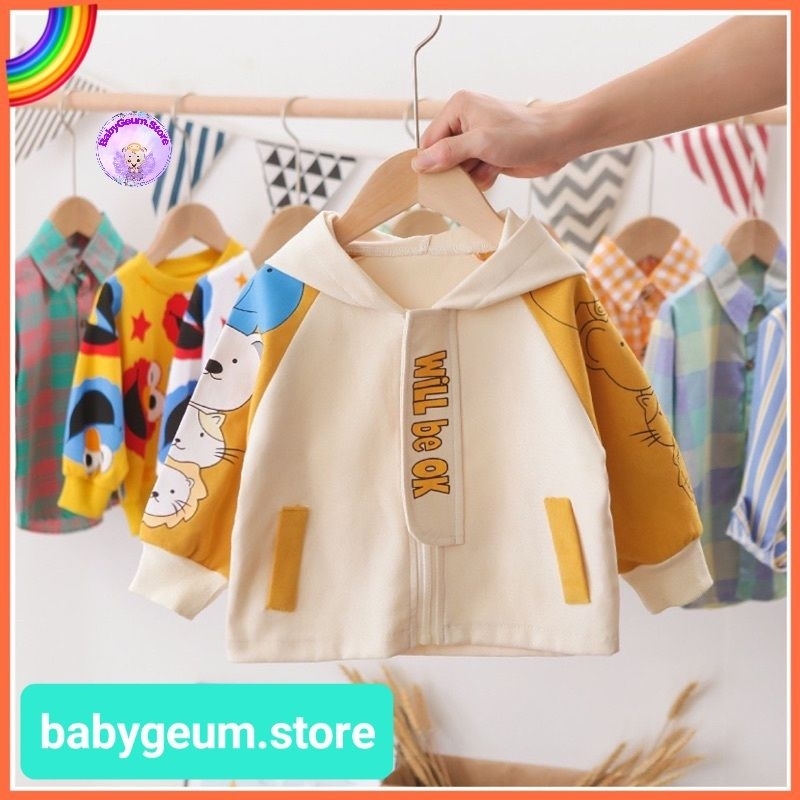 jaket laki laki perempuan import hoodie anak unisex motif lucu fashion korea outer coat