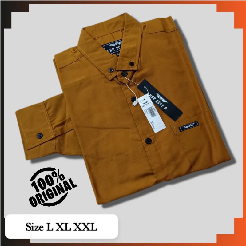 KEMEJA POLOS PRIA LENGAN PANJANG KEMEJA FORMAL PRIA HBR BAJU CASUAL DEWASA MURAH