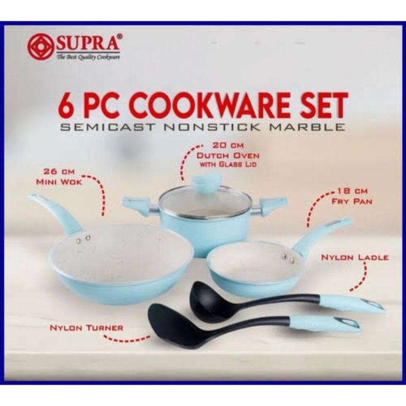 SUPRA Panci Aluminium Set 6 pcs cookware set SEMICAST