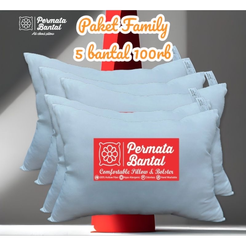 PROMO Paket bantal Murah isi 5 bantal bisa di mix .Ukuran 60x45