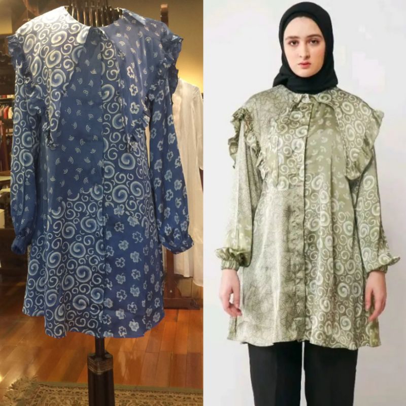Tara Tunik Tissue by Dian Pelangi LIMITED EDITION Baju Atasan Blus Batik Casual Formal Kerja Kantor 