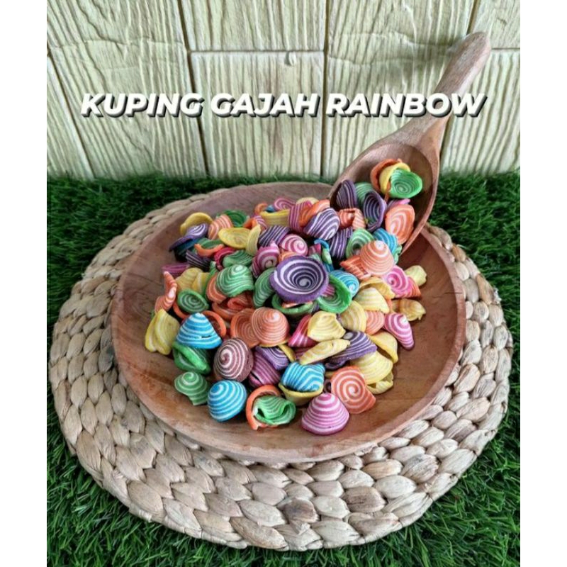 

KUPING GAJAH MINI PELANGI 1KG. KUPING GAJAH MINI RAINBOW 1KG