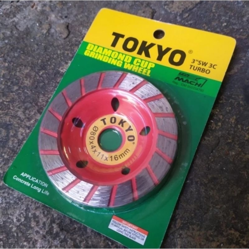 Tokyo diamond cup grinding wheel 3 inch turbo mata gerinda poles