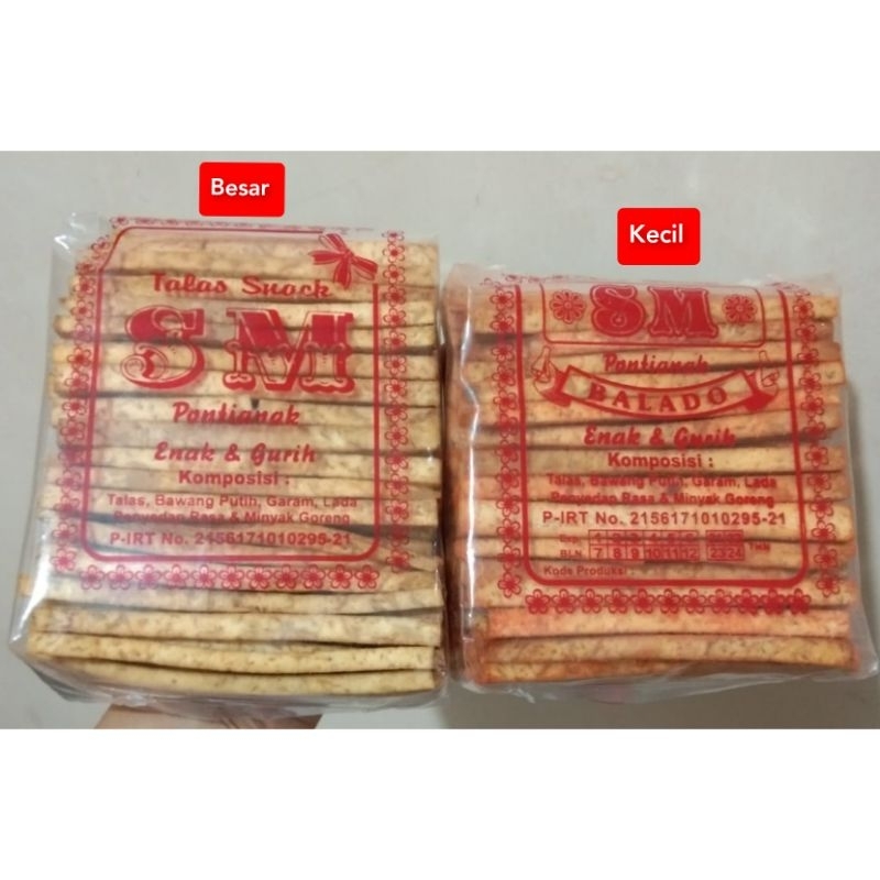 

Talas Snack SM / Stik Talas Pontianak / Stick Talas / Keripik Keladi / Oleh Oleh Khas Pontianak / Talas Goreng / Keripik Tales