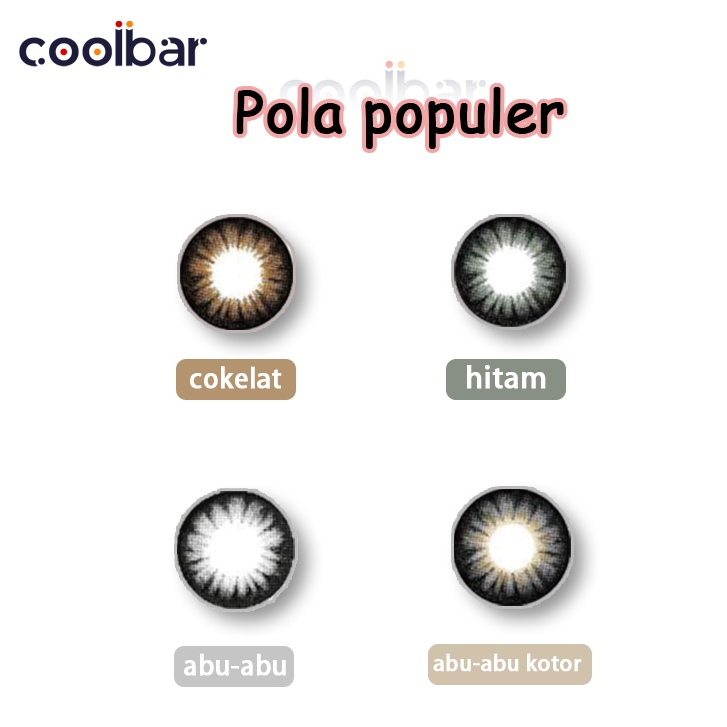 COOLBAR kontak lensa Diamond/soflens grey/softlens brown/soflens murah/softlens 14.2mm