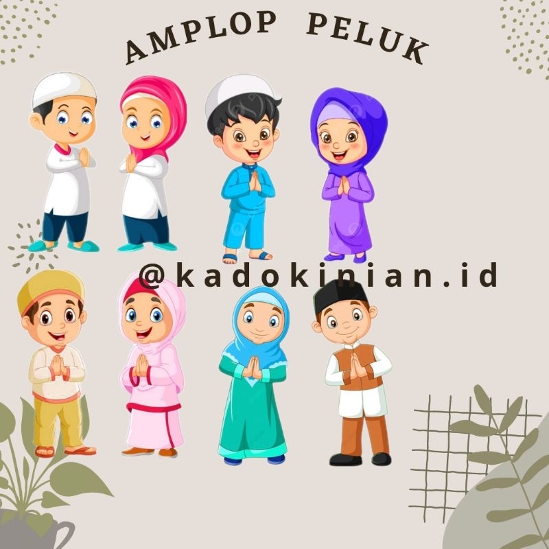 

(50 PCS) PAKET HEMAT,,, AMPLOP LEBARAN PELUK COUPLE / AMPLOP VIRAL / AMPLOP LEBARAN