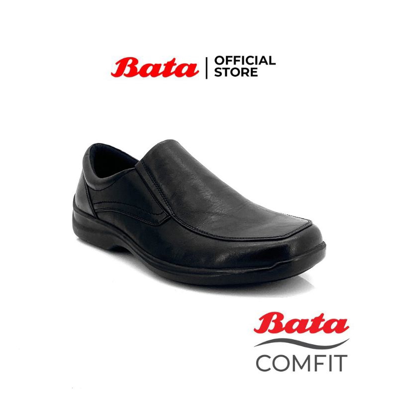 Bata Sepatu Kerja Chink Pria Full Black 8516169