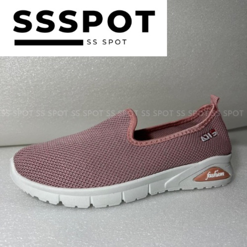 Sepatu Sneakers Slop Wanita Tanpa Tali - PINK (Merah Muda)
