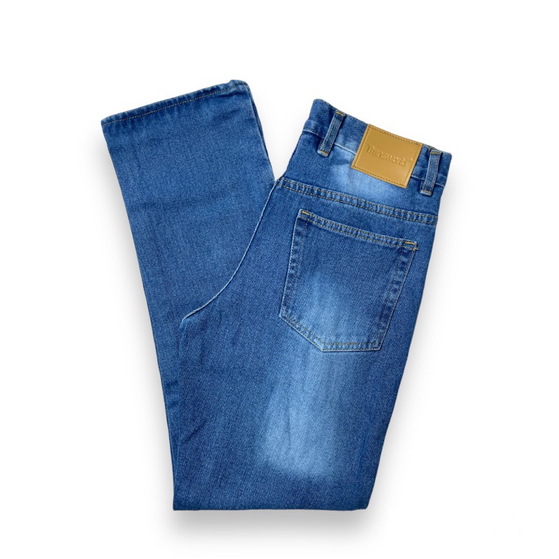 Transworld Celana Jeans Denim Legular Blue Wisker