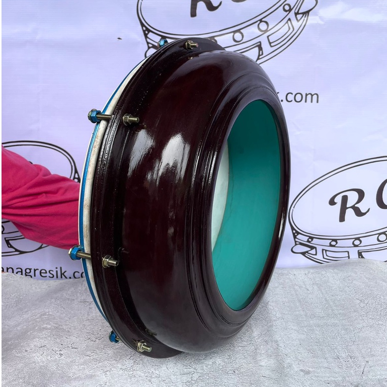 Rebana Hadroh Kayu Mahoni Satu Set Bas Banjari