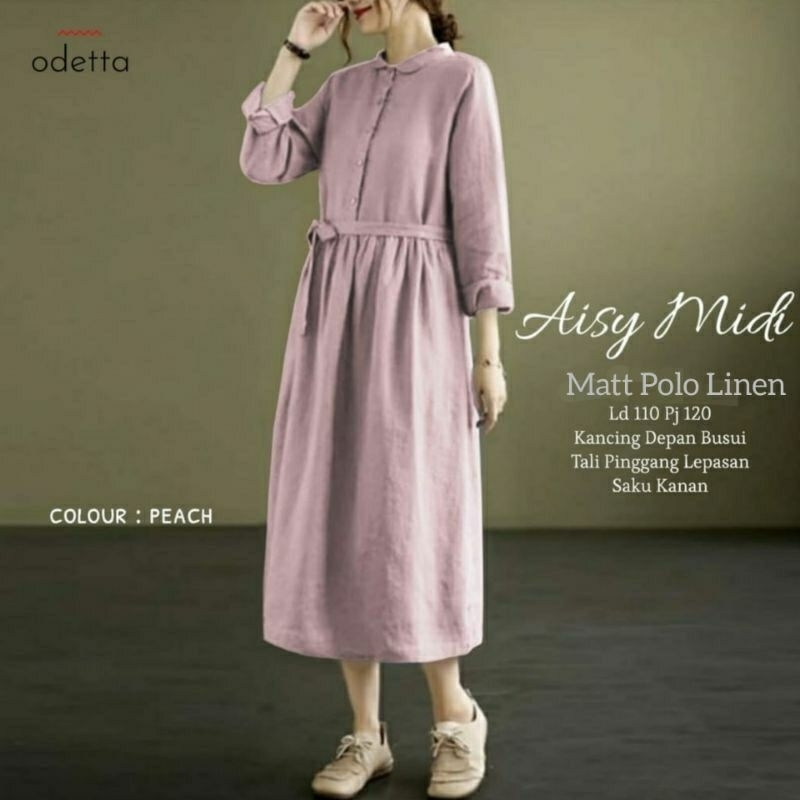 Arsy Midi Dress Wanita Korean Style Original